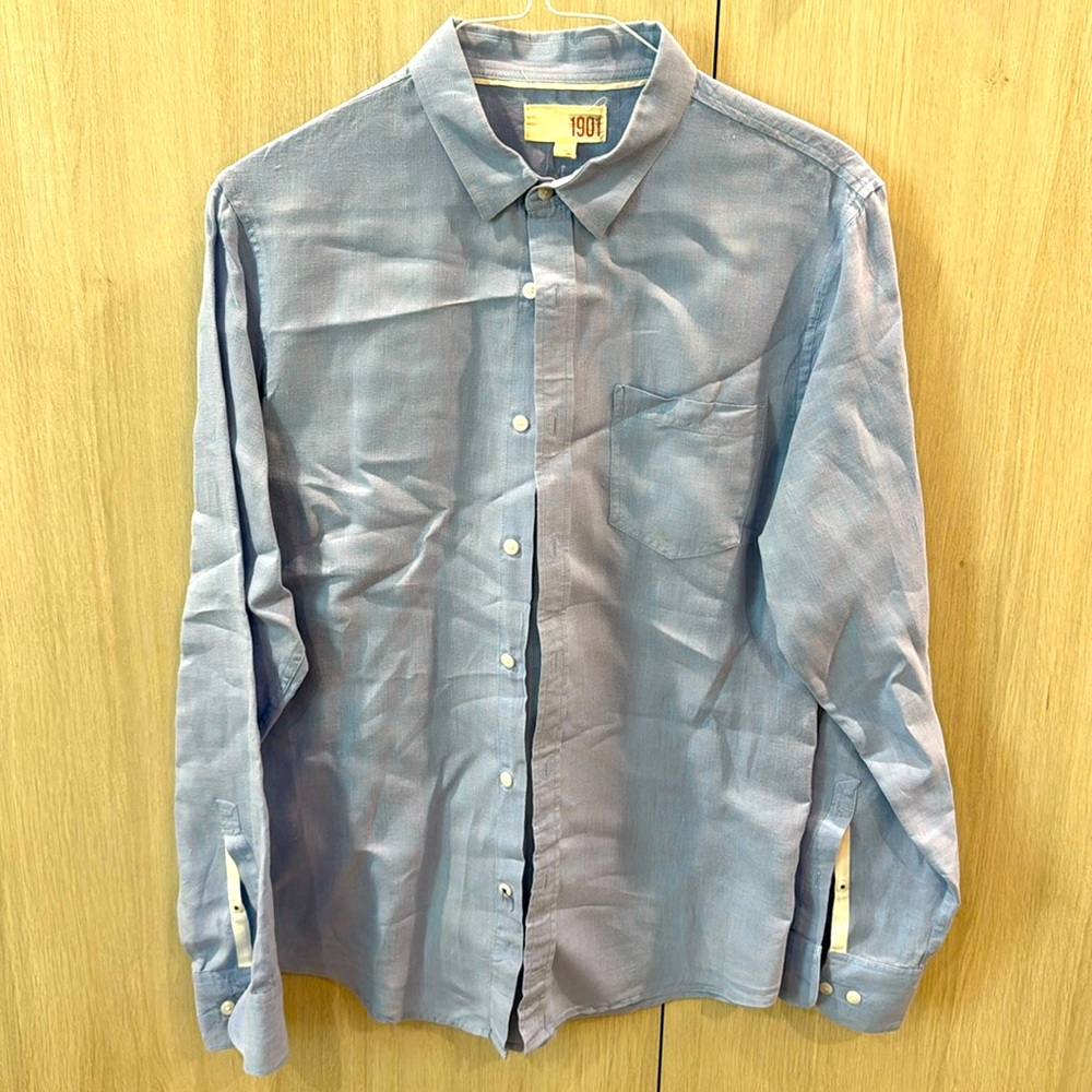 1901-blue medium dress shirt